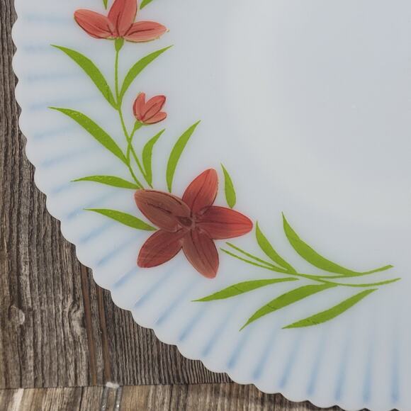 Vintage Cake Plate Petalware Florette MacBeth Evans - Picture 3 of 4